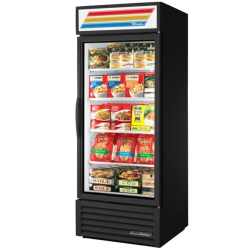 True GDM-26F-HC~TSL01 30" Black Glass Door Merchandiser Freezer with LED Lighting