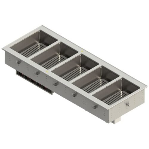 Vollrath FC-4DH-05208-I 5 Pan Drop-In Hot Food Well with Infinite Controls - 208-240V