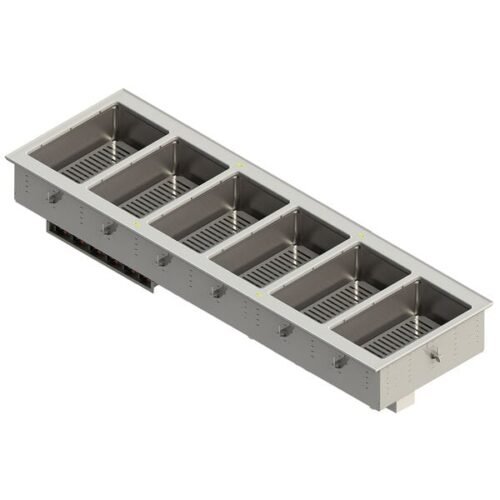 Vollrath FC-4DH-06208-T 6 Pan Drop-In Hot Food Well with Thermostatic Controls - 208-240V