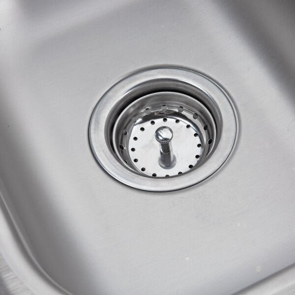 Eagle Group SR10-14-5-1 One Compartment Stainless Steel Drop-In Sink with Deck Mount Faucet and Gooseneck Nozzle - 10" x 14" x 5" Bowl 3 Eagle Group SR10-14-5-1 One Compartment Stainless Steel Drop-In Sink with Deck Mount Faucet and Gooseneck Nozzle - 10" x 14" x 5" Bowl - Image 3