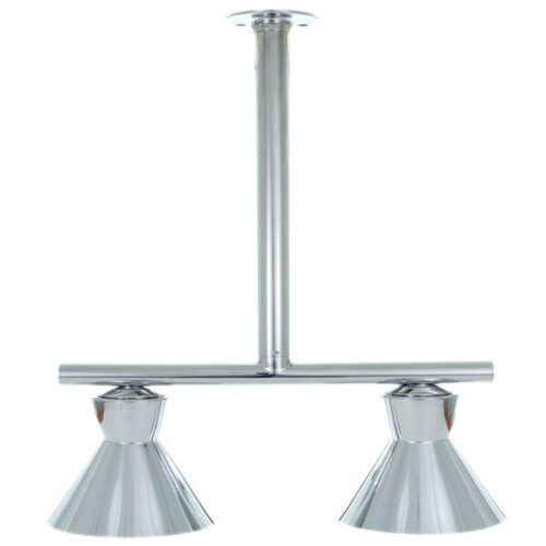 Hanson Heat Lamps DLGT/300/CH Rigid Tube Ceiling Mount Double Heat Lamp with Chrome Finish
