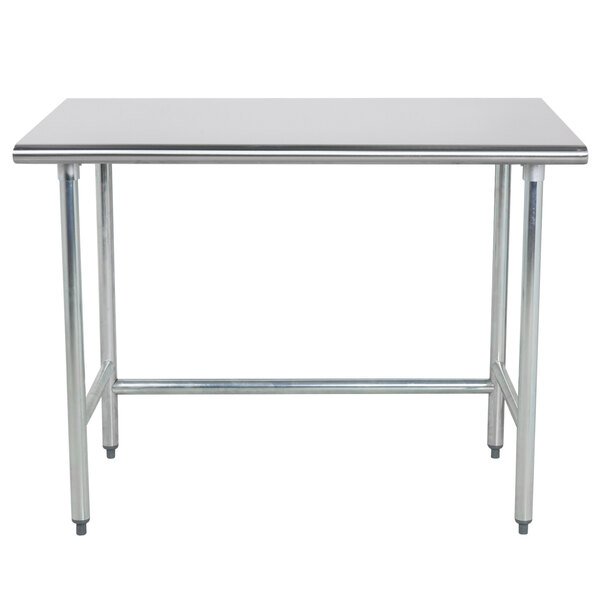 Advance Tabco TGLG-244 24" x 48" 14 Gauge Open Base Stainless Steel Commercial Work Table 1 Advance Tabco TGLG-244 24" x 48" 14 Gauge Open Base Stainless Steel Commercial Work Table