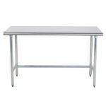 Advance Tabco TGLG-485 48" x 60" 14 Gauge Open Base Stainless Steel Commercial Work Table 6 Advance Tabco TGLG-485 48" x 60" 14 Gauge Open Base Stainless Steel Commercial Work Table
