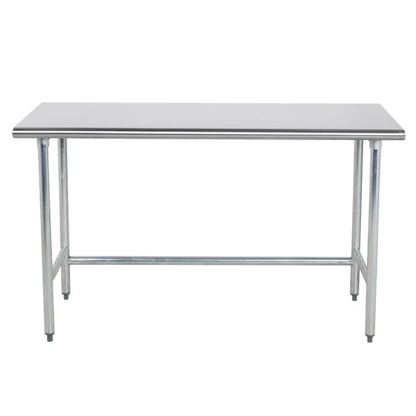 Advance Tabco TGLG-485 48" x 60" 14 Gauge Open Base Stainless Steel Commercial Work Table 1 Advance Tabco TGLG-485 48" x 60" 14 Gauge Open Base Stainless Steel Commercial Work Table