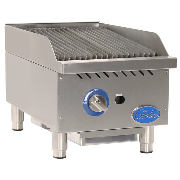Globe GCB15G-RK 15" Gas Lava Rock Charbroiler - 40,000 BTU 1 Globe GCB15G-RK 15" Gas Lava Rock Charbroiler - 40,000 BTU