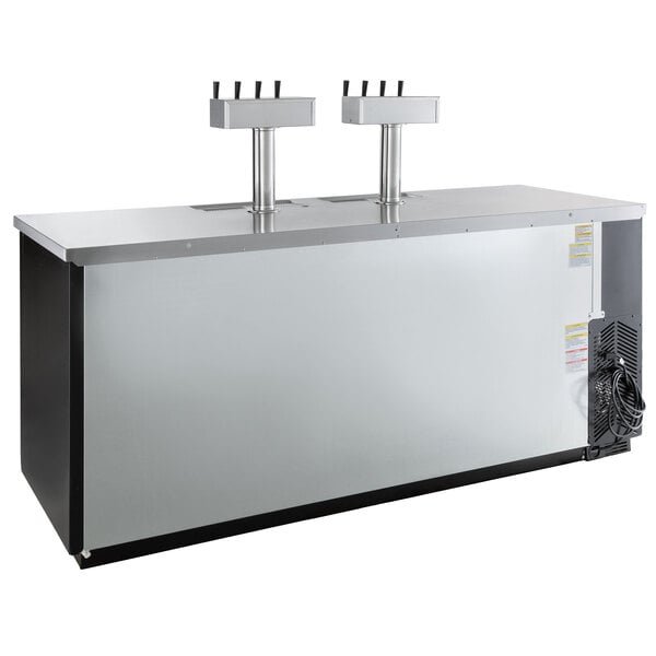 Beverage-Air DD78HC-1-B-144 (2) Four Tap Kegerator Beer Dispenser - Black, (4) 1/2 Keg Capacity 3 Beverage-Air DD78HC-1-B-144 (2) Four Tap Kegerator Beer Dispenser - Black, (4) 1/2 Keg Capacity - Image 3
