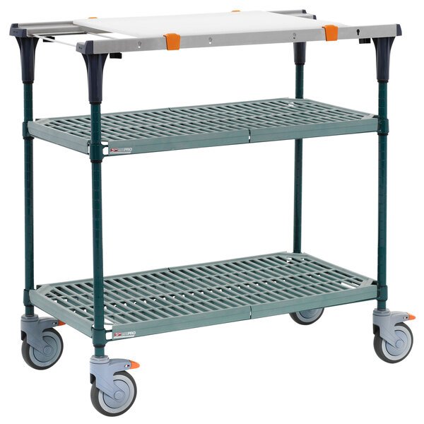 Metro MS1848-PRPR-PK1 PrepMate MultiStation with Cutting Board and SuperErecta Pro Shelving - 50" x 19 3/8" x 39 1/8" 1 Metro MS1848-PRPR-PK1 PrepMate MultiStation with Cutting Board and SuperErecta Pro Shelving - 50" x 19 3/8" x 39 1/8"