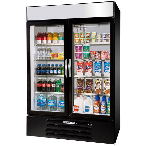 Beverage-Air MMR49HC-1-BB-IQ MarketMax 52" Black Glass Door Merchandiser with Black Interior and Electronic Smart Door Lock Beverage-Air MMR49HC-1-BB-IQ MarketMax 52" Black Glass Door Merchandiser with Black Interior and Electronic Smart Door Lock