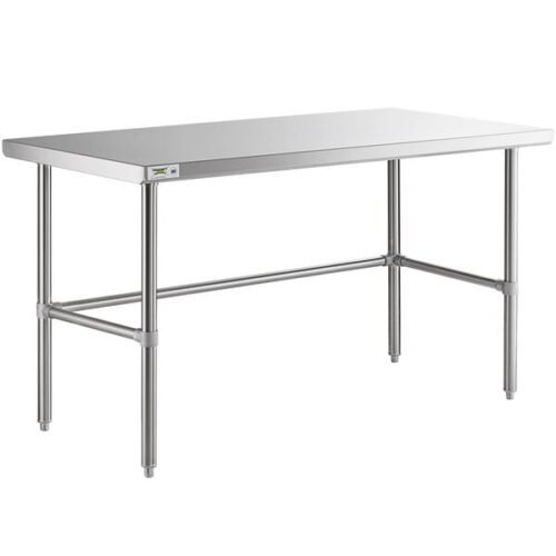 Regency 30" x 60" 16-Gauge 304 Stainless Steel Commercial Open Base Work Table