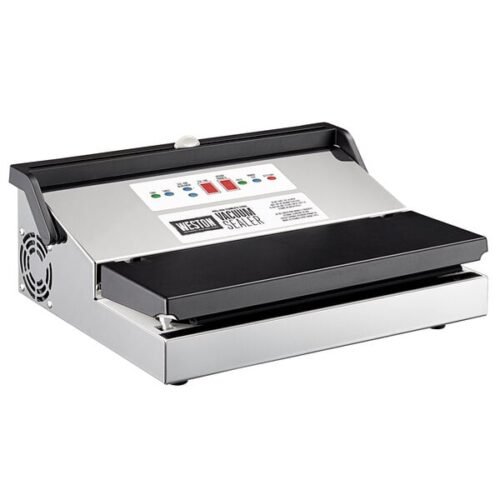 Weston 65-0601-W Pro-1100 Stainless Steel External Vacuum Packaging Machine with 11" Seal Bar and Bag Roll Cutter - 120V
