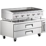 Cooking Performance Group CBL60-NG(CPG) 60" Gas Lava Briquette Charbroiler and 60", 2 Drawer Refrigerated Chef Base - 200,000 BTU 20 Cooking Performance Group CBL60-NG(CPG) 60" Gas Lava Briquette Charbroiler and 60", 2 Drawer Refrigerated Chef Base - 200,000 BTU