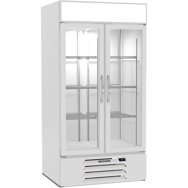 Beverage-Air MMF35HC-1-WS MarketMax 39 1/2" White Merchandising Freezer with Stainless Steel Interior 1 Beverage-Air MMF35HC-1-WS MarketMax 39 1/2" White Merchandising Freezer with Stainless Steel Interior