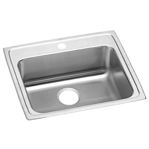 Zurn Elkay LRAD2521551 Lusterstone Classic Single Bowl ADA Drop-In Sink with One Faucet Hole - 21" x 15 3/4" x 5 3/8" Bowl