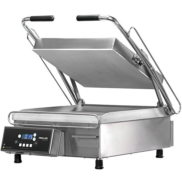 Proluxe CSD1515A Vantage CS Heavy-Duty Clamshell Sandwich Grill with Smooth Plates - 15" x 15" Cooking Surface - 120V, 2200W 1 Proluxe CSD1515A Vantage CS Heavy-Duty Clamshell Sandwich Grill with Smooth Plates - 15" x 15" Cooking Surface - 120V, 2200W