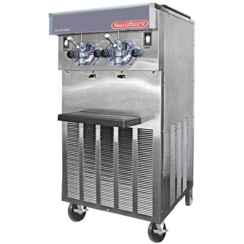 SaniServ 424 AIR 40 Qt. Air Cooled Soft Serve Ice Cream Machine with 2 Hoppers - 208/230V