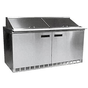 Delfield 4464NP-16 64" Front Breathing 2 Door Refrigerated Sandwich Prep Table