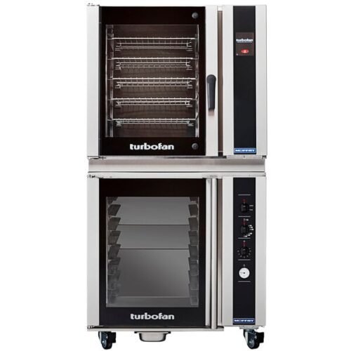 Moffat E35D6/P85M8 Turbofan Full Size Electric Digital Convection Oven with Steam Injection and 8 Tray Holding Cabinet / Proofer - 208V, 1 Phase