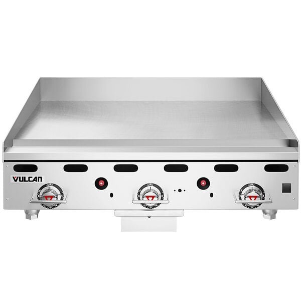 Vulcan MSA36-30C 36" Natural Gas Chrome Top Commercial Griddle / Grill with Snap-Action Thermostatic Controls and Extra Deep Plate - 81,000 BTU 2 Vulcan MSA36-30C 36" Natural Gas Chrome Top Commercial Griddle / Grill with Snap-Action Thermostatic Controls and Extra Deep Plate - 81,000 BTU - Image 2