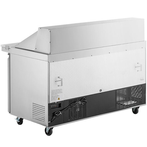 Avantco SS-PT-60M-HC 60" 2 Door Mega Top Stainless Steel Refrigerated Sandwich Prep Table 3 Avantco SS-PT-60M-HC 60" 2 Door Mega Top Stainless Steel Refrigerated Sandwich Prep Table - Image 3