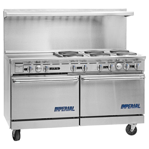 Imperial Range Pro Series IR-G60T-E-CC 60" Electric Range with 60" Griddle and 2 Convection Ovens - 208V, 1 Phase 1 Imperial Range Pro Series IR-G60T-E-CC 60" Electric Range with 60" Griddle and 2 Convection Ovens - 208V, 1 Phase