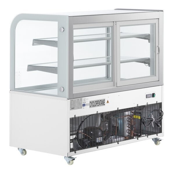 Avantco BC-48-HC 48" Curved Glass White Refrigerated Bakery Display Case 3 Avantco BC-48-HC 48" Curved Glass White Refrigerated Bakery Display Case