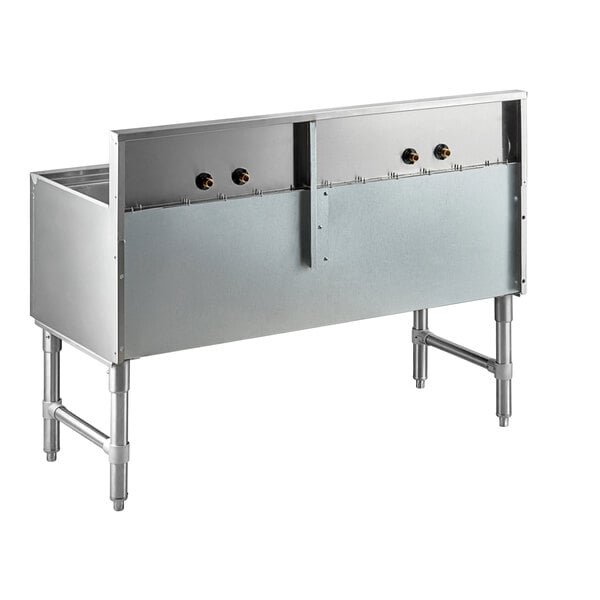 Advance Tabco PRB-19-44C Prestige Series 20" x 48" Four Compartment Underbar Sink with Two Splash-Mount Faucets 3 Advance Tabco PRB-19-44C Prestige Series 20" x 48" Four Compartment Underbar Sink with Two Splash-Mount Faucets - Image 3