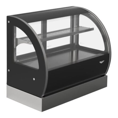 Vollrath RDCCV-36 36" Black Curved Refrigerated Countertop Display Case - 120V