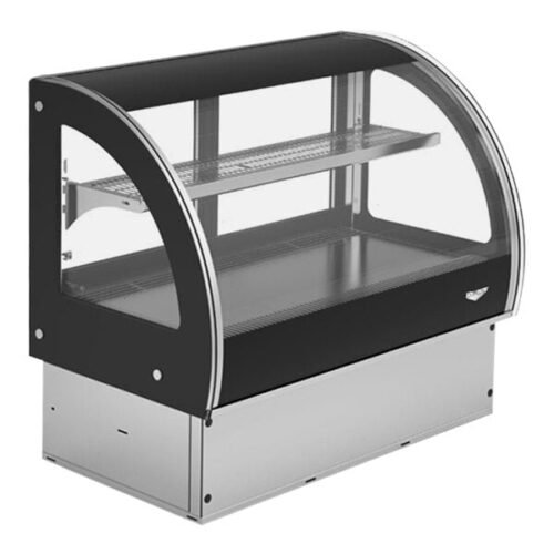 Vollrath RDCCV-36DI 36" Black Curved Refrigerated Drop-In Countertop Display Case - 120V