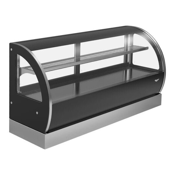 Vollrath RDCCV-60 60" Black Curved Refrigerated Countertop Display Case - 120V 1 Vollrath RDCCV-60 60" Black Curved Refrigerated Countertop Display Case - 120V