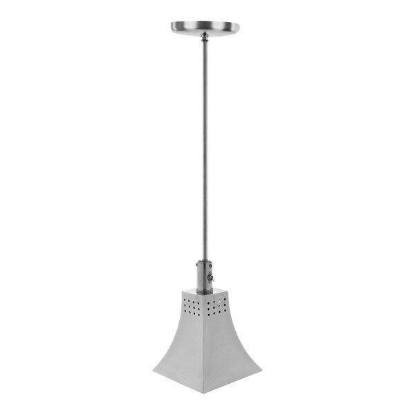 Hanson Heat Lamps 500-SMT-SS-120V 500-Style Stainless Steel Single-Bulb Rigid Stem Ceiling Mount Heat Lamp with 5 3/16" Canopy and Track Fitting - 120V 1 Hanson Heat Lamps 500-SMT-SS-120V 500-Style Stainless Steel Single-Bulb Rigid Stem Ceiling Mount Heat Lamp with 5 3/16" Canopy and Track Fitting - 120V