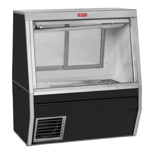 Howard McCray SC-CFS34N-8-BE-LED 34N Series 96" Black Double-Duty Refrigerated Fish and Poultry Case - 115V