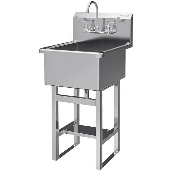Sani-Lav U1818F-0.5 21" x 21 1/2" Floor-Mounted Hand Sink with (1) 0.5 GPM Faucet 1 Sani-Lav U1818F-0.5 21" x 21 1/2" Floor-Mounted Hand Sink with (1) 0.5 GPM Faucet