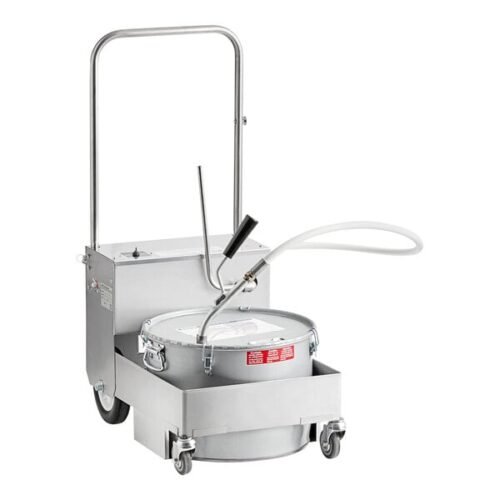 MirOil BD505 55 lb. Electric Portable Fryer Oil Filter Machine with 1-Way Pump - 120V, 1/2 hp