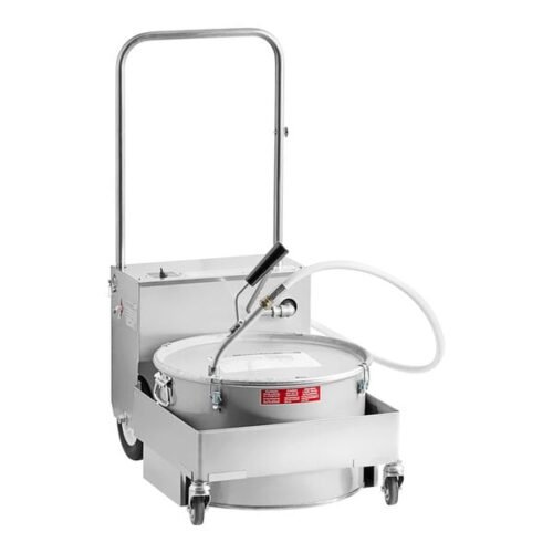 MirOil BD707 75 lb. Electric Portable Fryer Oil Filter Machine with 1-Way Pump - 120V, 1/2 hp