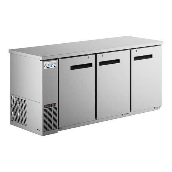 Avantco UBB-378-HC-S 79" Stainless Steel Counter Height Solid Door Back Bar Refrigerator with LED Lighting 1 Avantco UBB-378-HC-S 79" Stainless Steel Counter Height Solid Door Back Bar Refrigerator with LED Lighting
