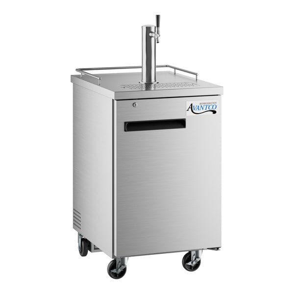 Avantco UDD-1-HC-S Single Tap Kegerator Beer Dispenser - Stainless Steel, (1) 1/2 Keg Capacity 1 Avantco UDD-1-HC-S Single Tap Kegerator Beer Dispenser - Stainless Steel, (1) 1/2 Keg Capacity