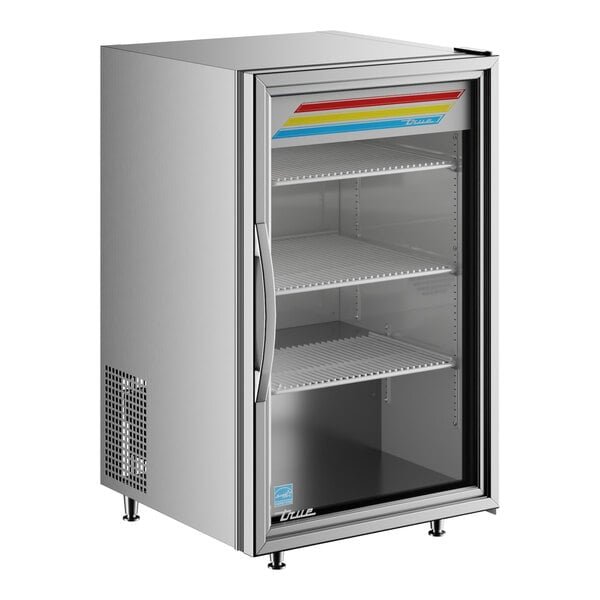True GDM-07-S-HC~FGD01 24 1/8" Stainless Steel Refrigerated Glass Door Countertop Merchandiser with LED Lighting 1 True GDM-07-S-HC~FGD01 24 1/8" Stainless Steel Refrigerated Glass Door Countertop Merchandiser with LED Lighting