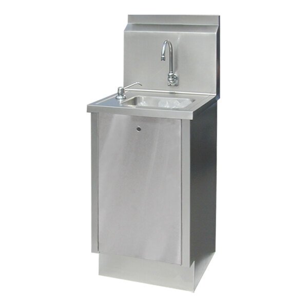 IMC/Teddy HS 11 5/8" x 9 3/8" HS Freestanding Hands-Free Sink with 2.2 GPM Electronic Sensor Splash-Mount Faucet and Deck-Mount Soap Dispenser 1 IMC/Teddy HS 11 5/8" x 9 3/8" HS Freestanding Hands-Free Sink with 2.2 GPM Electronic Sensor Splash-Mount Faucet and Deck-Mount Soap Dispenser