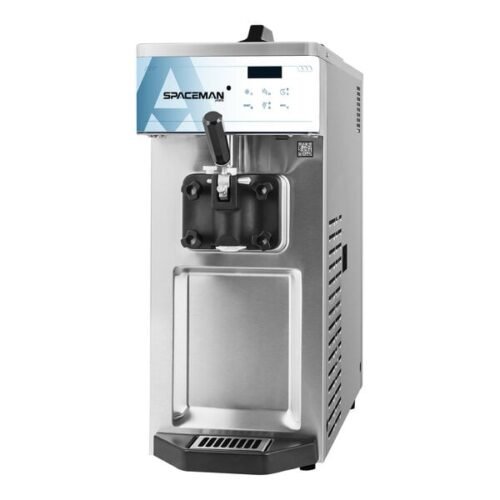 Spaceman 6210-C Gravity-Fed Single Flavor Countertop Soft Serve Ice Cream Machine with 1 Hopper - 115V