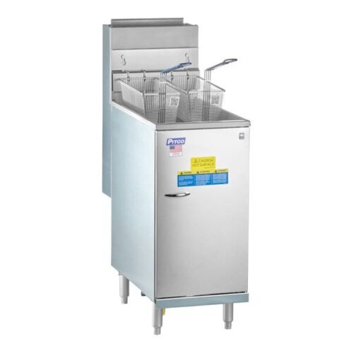 Pitco 40D Natural Gas 40-45 lb. Stainless Steel Floor Fryer
