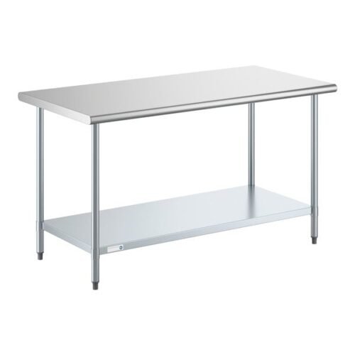 Steelton 30" x 60" 16 Gauge 430 Stainless Steel Work Table with Undershelf
