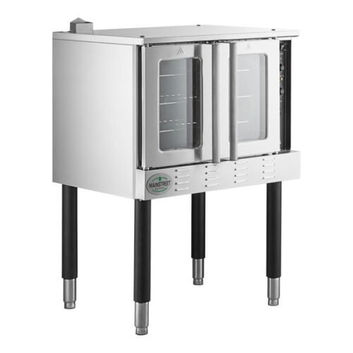 MainStreet Equipment EC1-C Single Deck Electric Full Size Convection Oven with Legs - 208V, 3 / 1 Phase, 11 kW