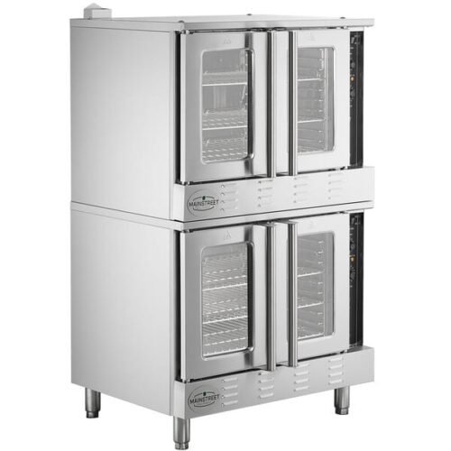 MainStreet Equipment EC2-C Double Deck Electric Full Size Convection Oven with Legs - 208V, 3 / 1 Phase, 11 kW