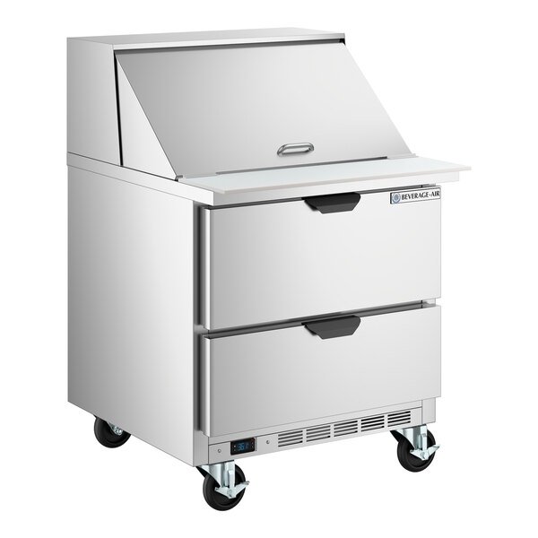 Beverage-Air SPED32HC-12M-2 Elite Series 32" 2 Drawer Mega Top Refrigerated Sandwich Prep Table 1 Beverage-Air SPED32HC-12M-2 Elite Series 32" 2 Drawer Mega Top Refrigerated Sandwich Prep Table