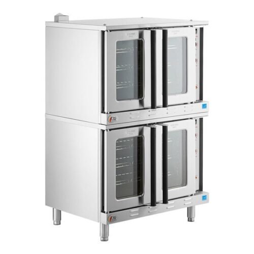 Cooking Performance Group FECD-200-D Double Deck Standard Depth Full Size Electric Convection Oven - 240V, 1 Phase, 11.9 kW