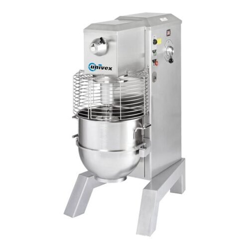 Univex SRM60+ 60 Qt. Planetary Floor Mixer with #12 PTO Hub, Guard, and Standard Accessories - 208-240V, 3 hp