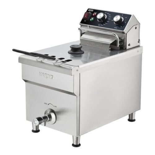 Waring WDF1700 15 lb. Heavy-Duty Commercial Countertop Deep Fryer - 120V, 1,800W