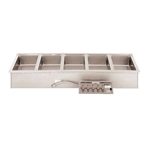 Wells 5P-MOD527TDMAF 5 Well 4/3 Size Drop-In Hot Food Well with Drain Manifolds and Autofill - Dual Thermostatic Control Panels