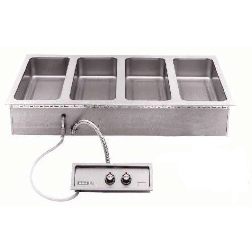 Wells 5P-MOD427TDMAF1 4 Well 4/3 Size Drop-In Hot Food Well with Drain Manifolds and Autofill - Single Thermostatic Control Panel