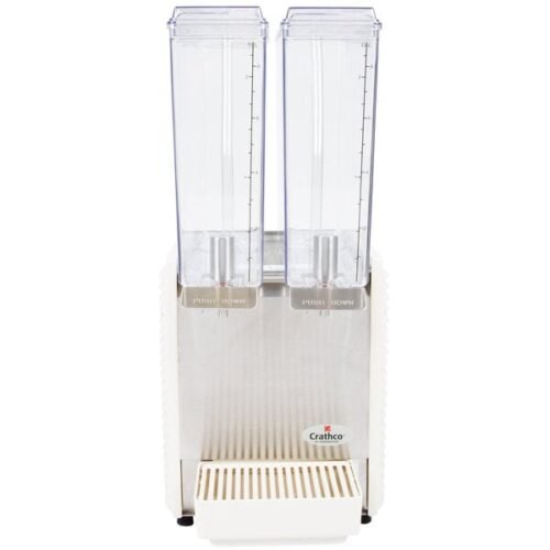 Crathco Mini-Twin E-294 Classic Bubbler Series Double 2.4 Gallon Bowl High Impact Plastic Cold Beverage Dispenser